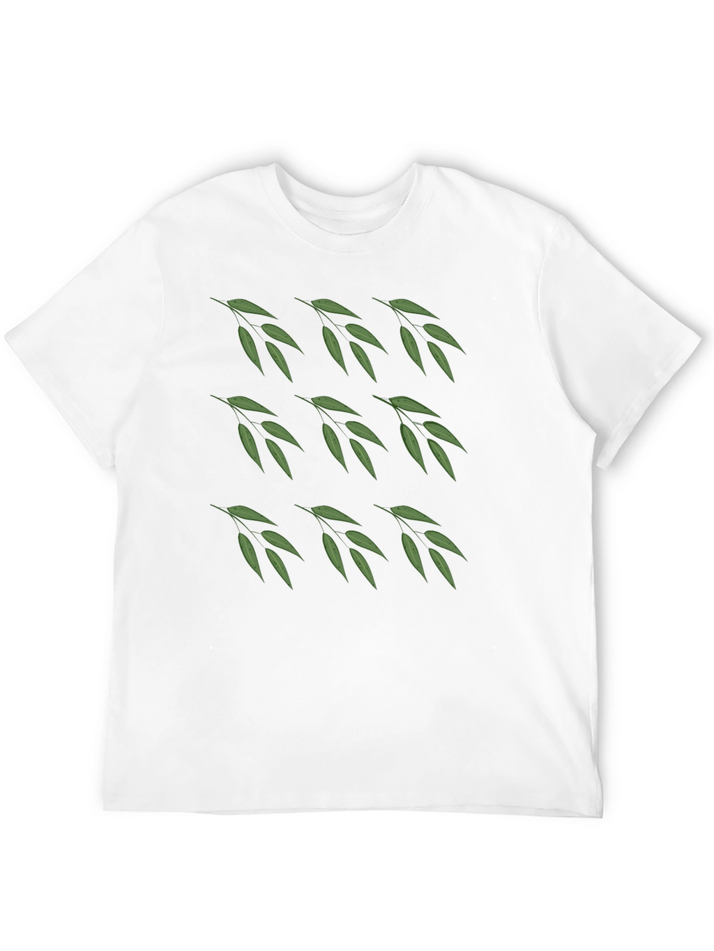 Leaf Pattern T-Shirt - Nature Inspired Casual Wear