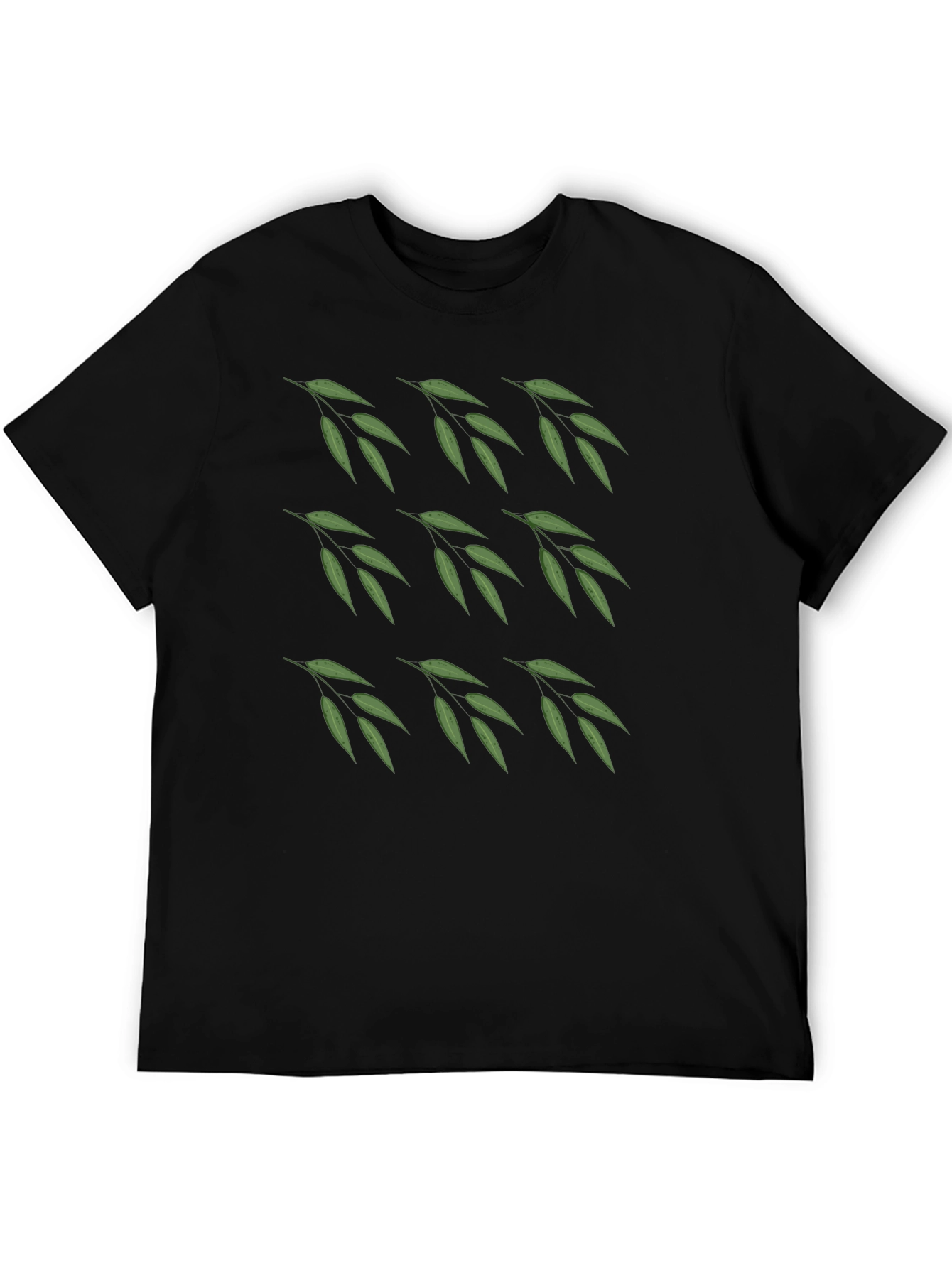 Leaf Pattern T-Shirt - Nature Inspired Casual Wear