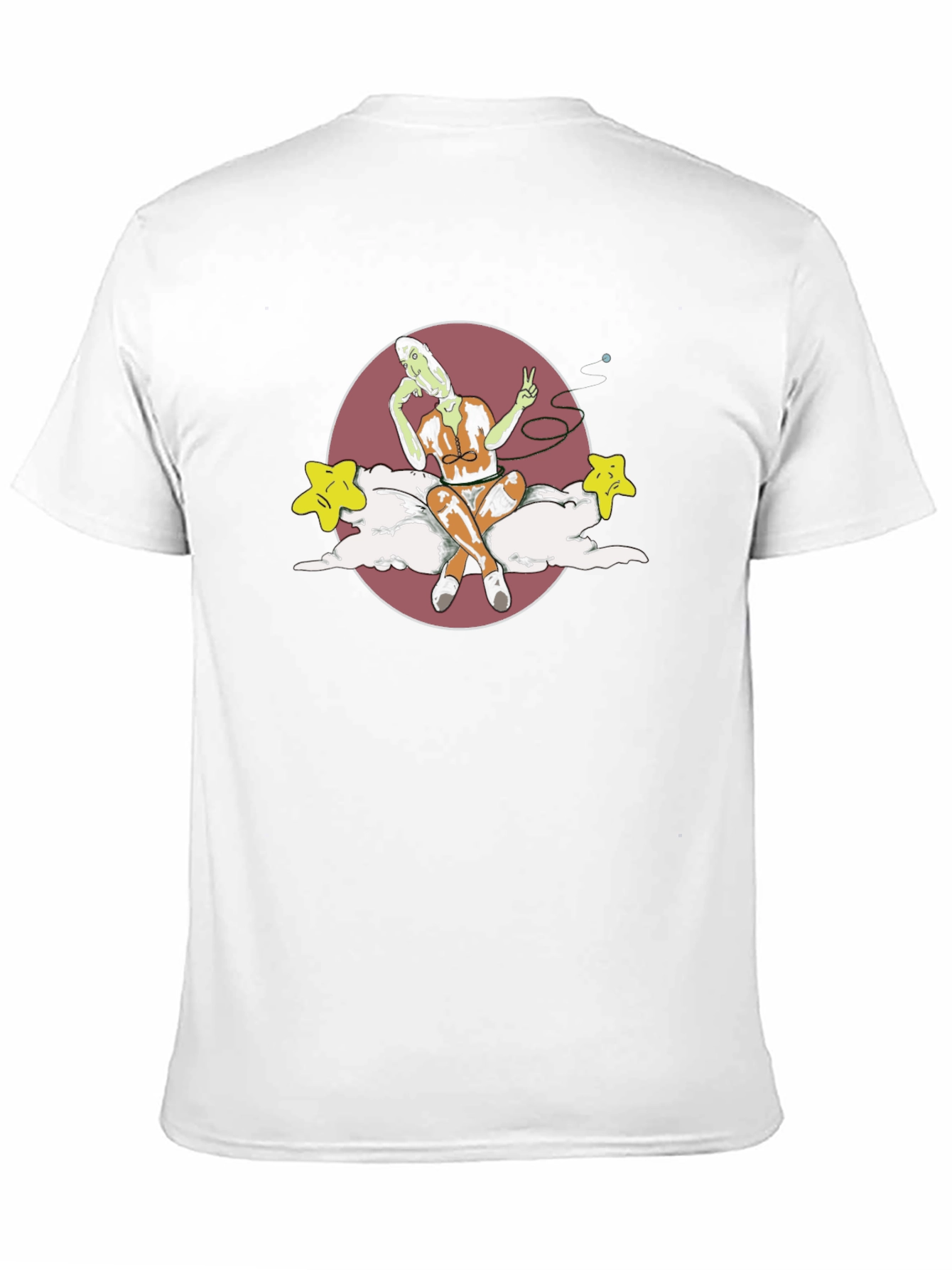 Surreal Cartoon Graphic Tee - Soft Black Cotton