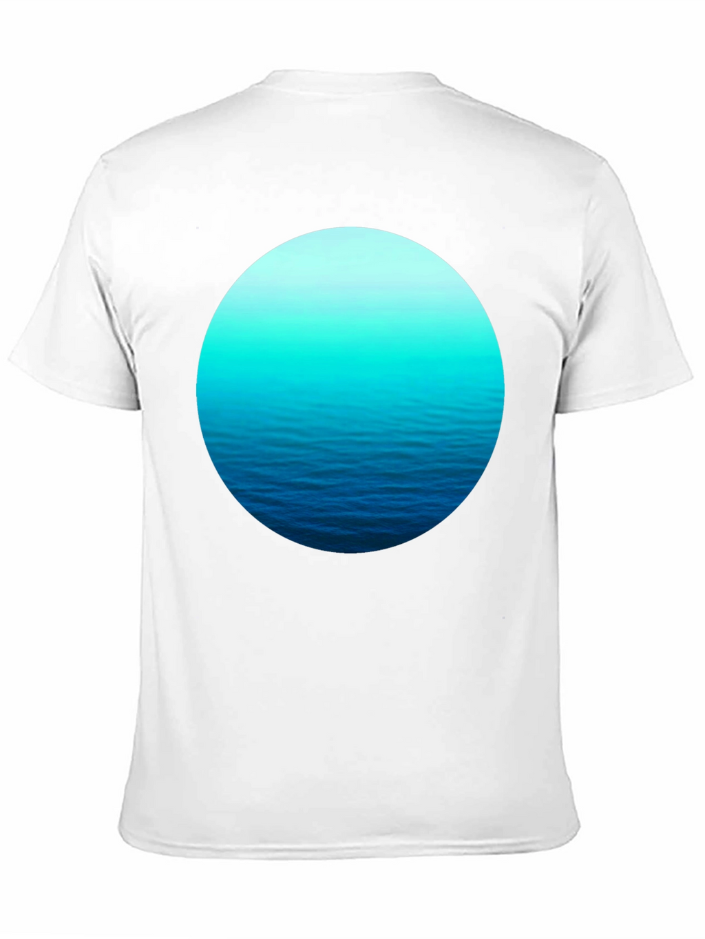 Ocean Wave Circle Graphic Black T-Shirt