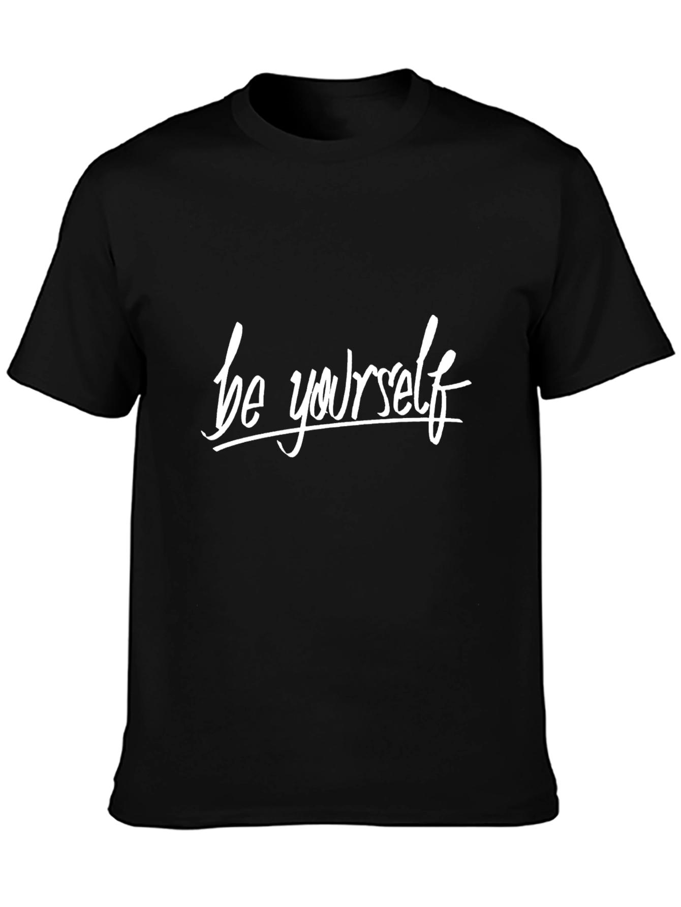Be Yourself Graphic Tee - Stylish Black Cotton T-Shirt