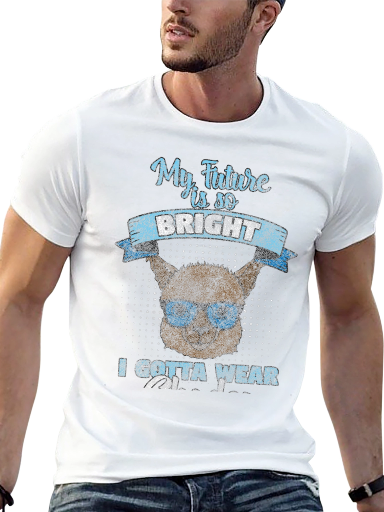 Bright Future T-Shirt - Llama with Sunglasses