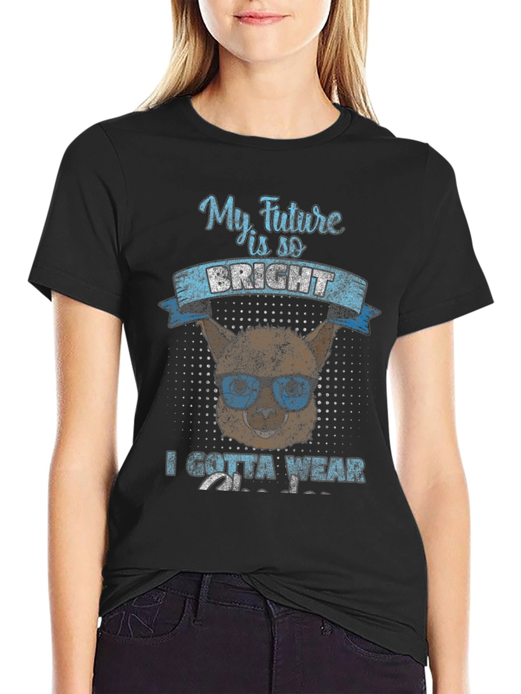 Bright Future T-Shirt - Llama with Sunglasses