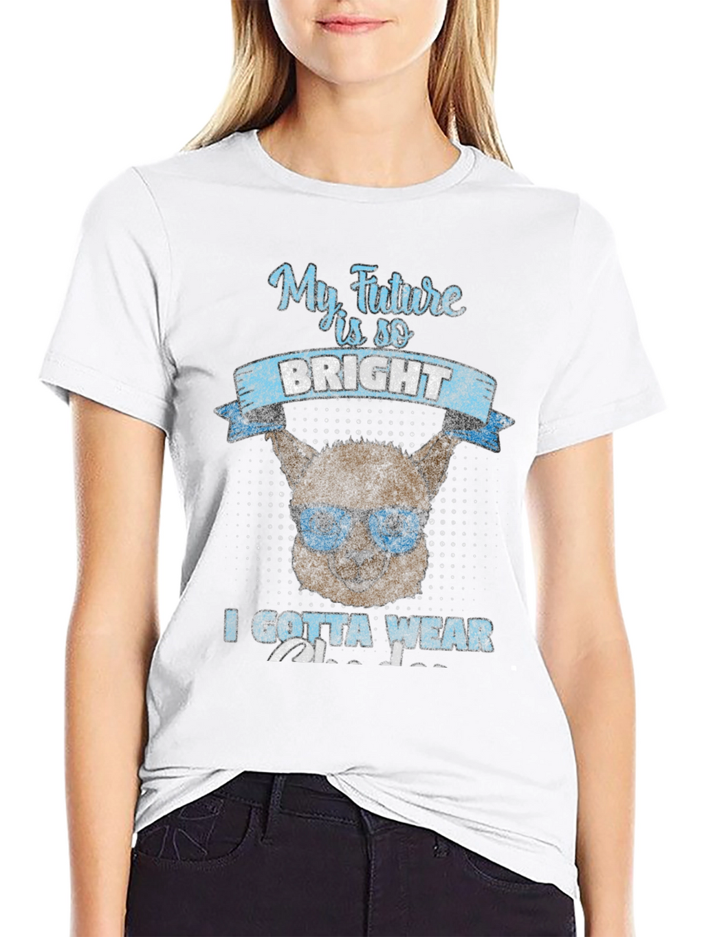 Bright Future T-Shirt - Llama with Sunglasses