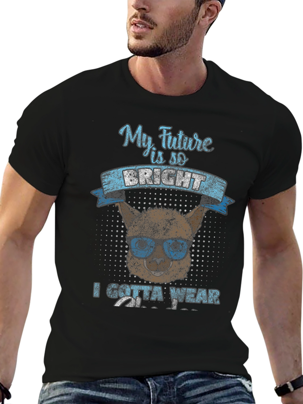 Bright Future T-Shirt - Llama with Sunglasses