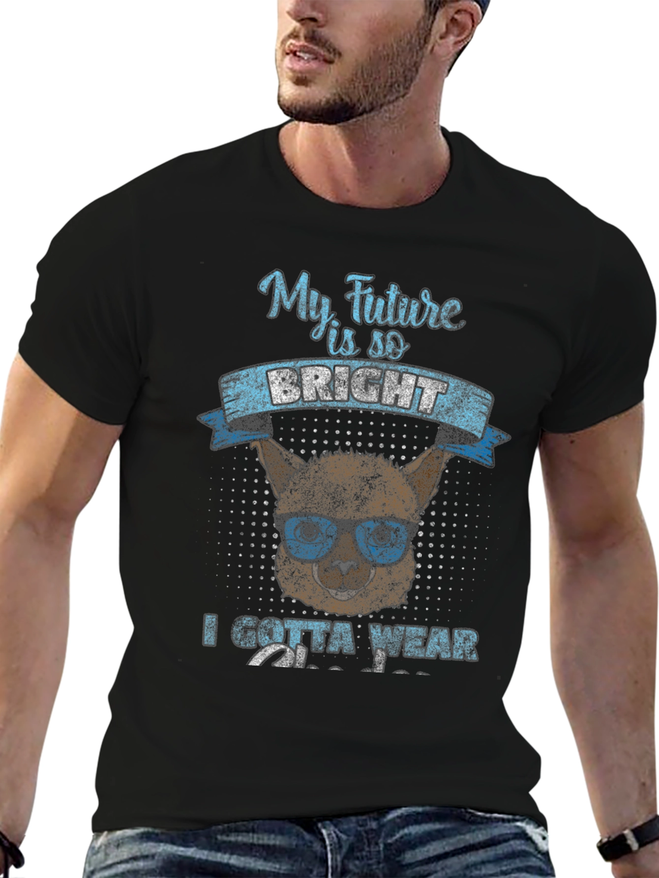 Bright Future T-Shirt - Llama with Sunglasses
