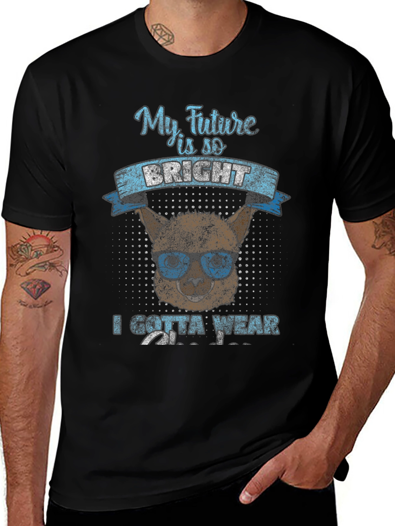 Bright Future T-Shirt - Llama with Sunglasses