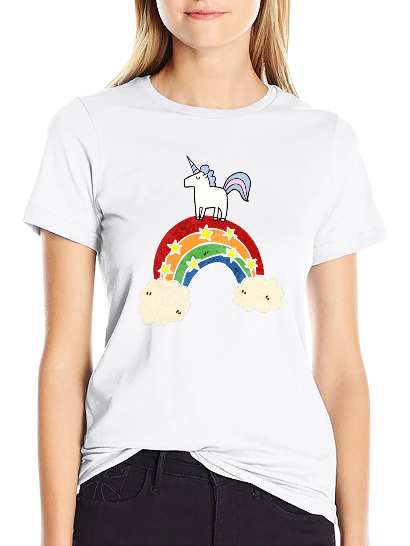 Unicorn Rainbow Graphic T-Shirt