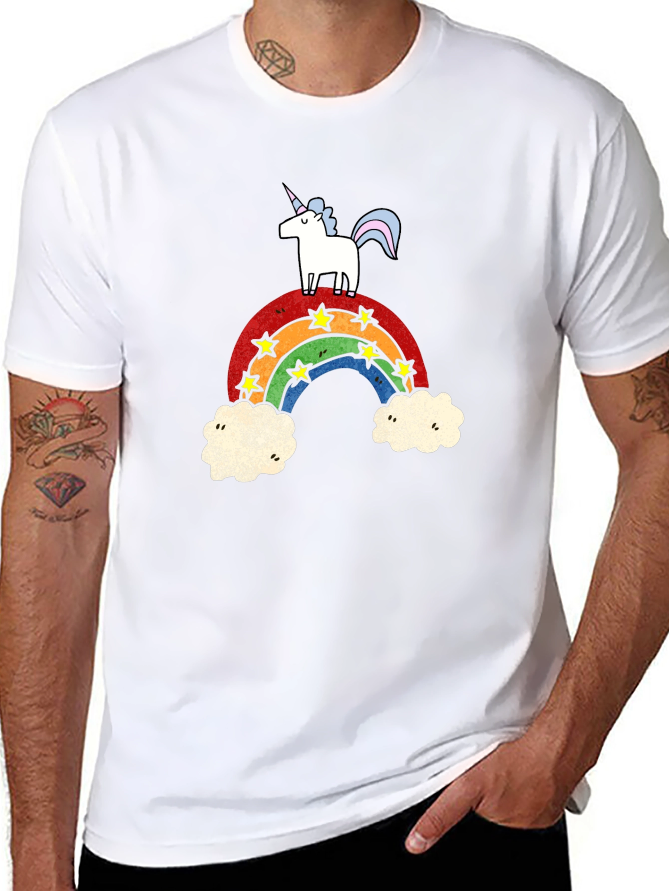 Unicorn Rainbow Graphic T-Shirt