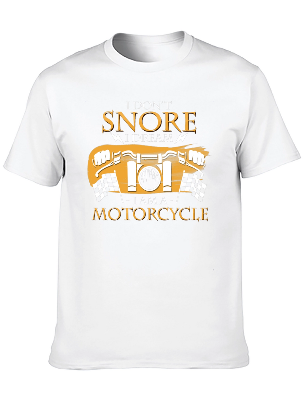 I Dont Snore Motorcycle Graphic Black T-Shirt