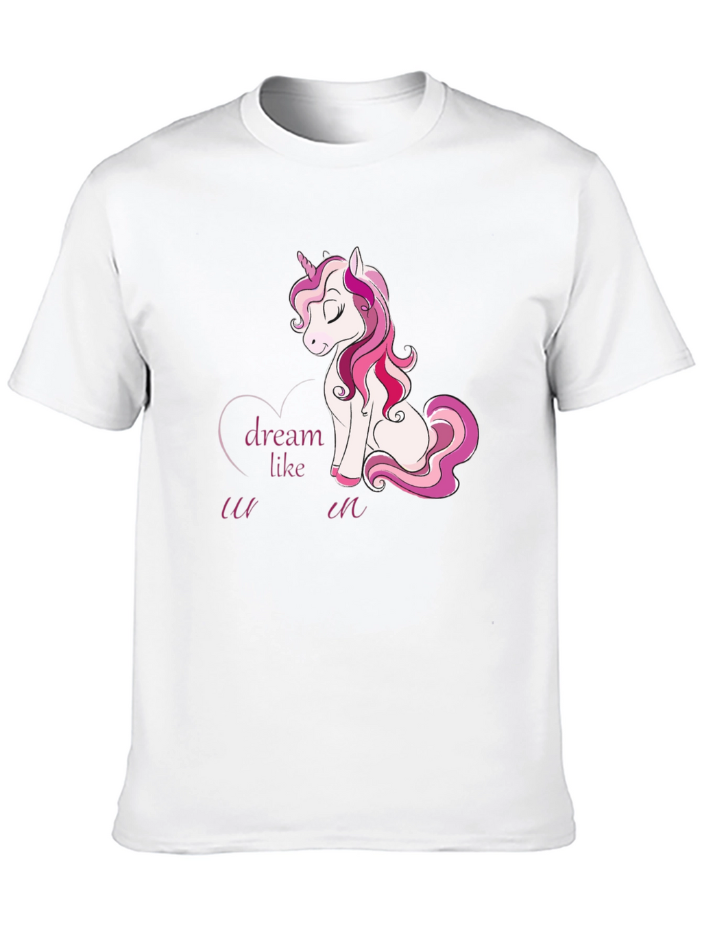 Dream Like Unicorn Graphic Black T-Shirt