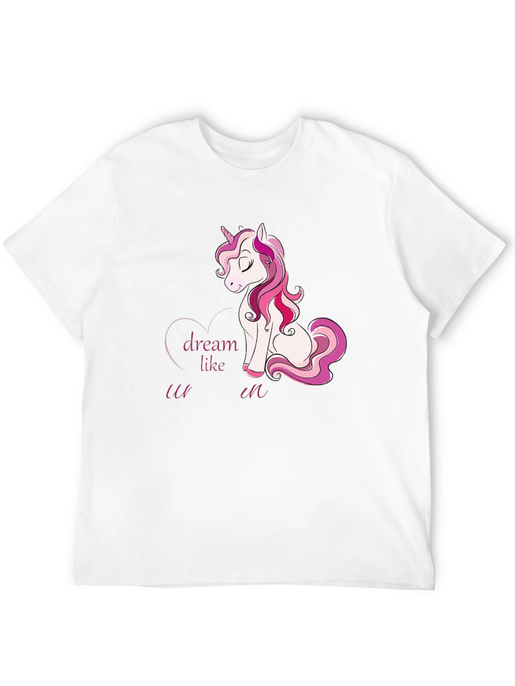Dream Like Unicorn Graphic Black T-Shirt