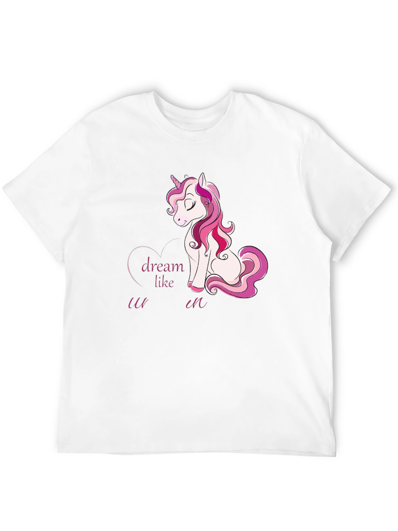 Dream Like Unicorn Graphic Black T-Shirt