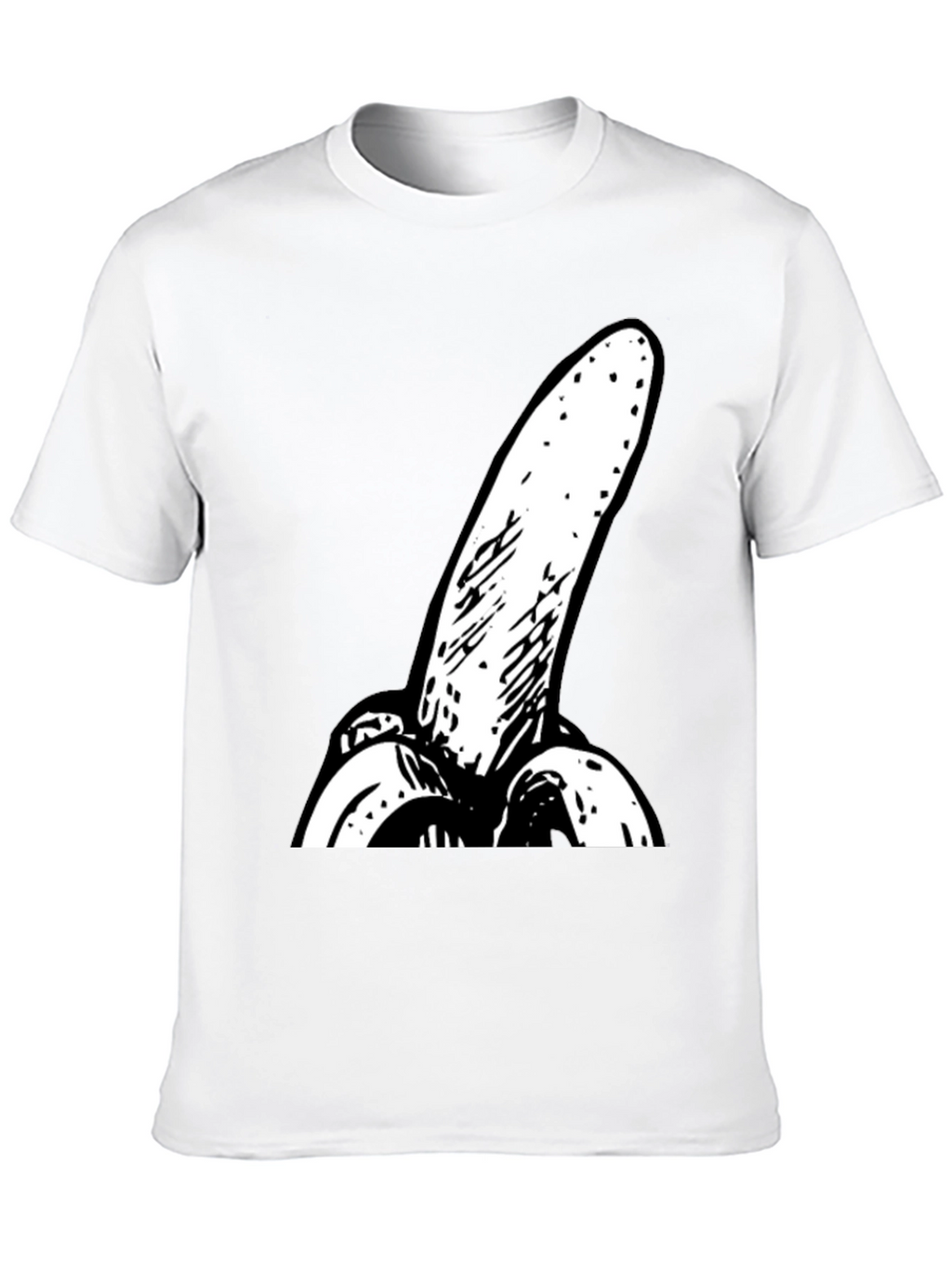 Novelty Banana Graphic Black T-Shirt