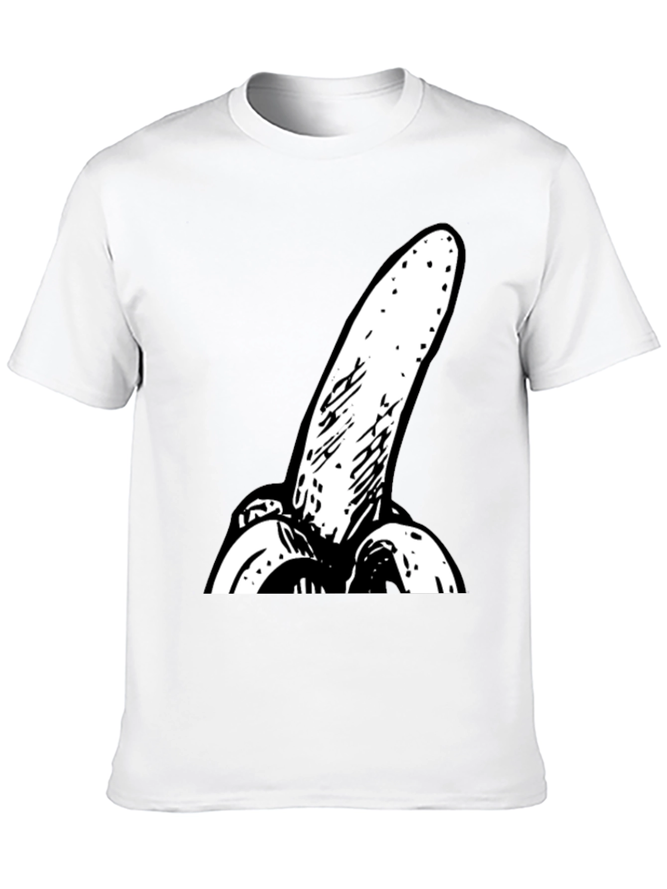 Novelty Banana Graphic Black T-Shirt