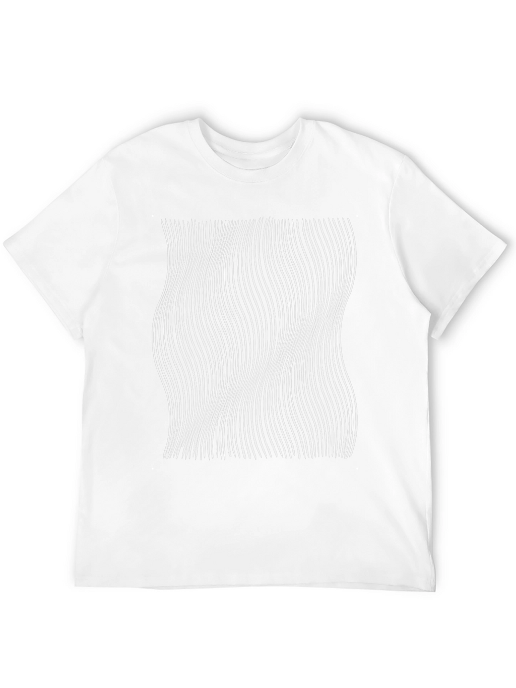 Abstract Wave Line Art Graphic Tee