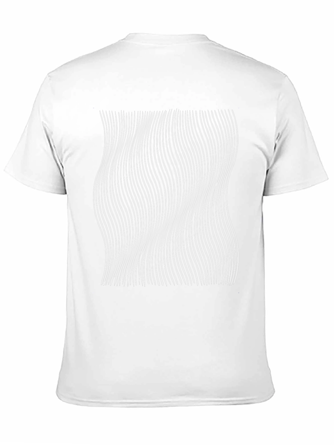 Abstract Wave Line Art Graphic Tee