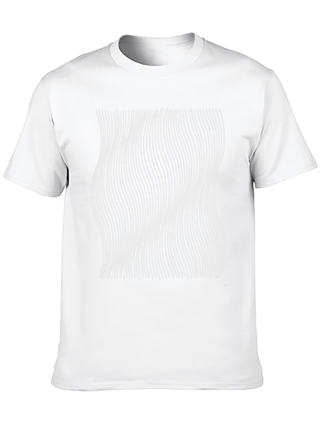 Abstract Wave Line Art Graphic Tee