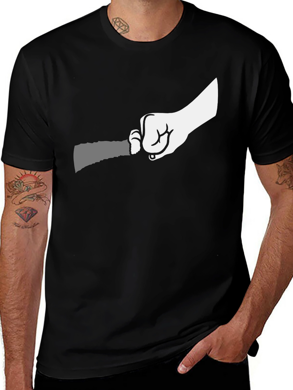 Hand Holding Knife Graphic T-Shirt