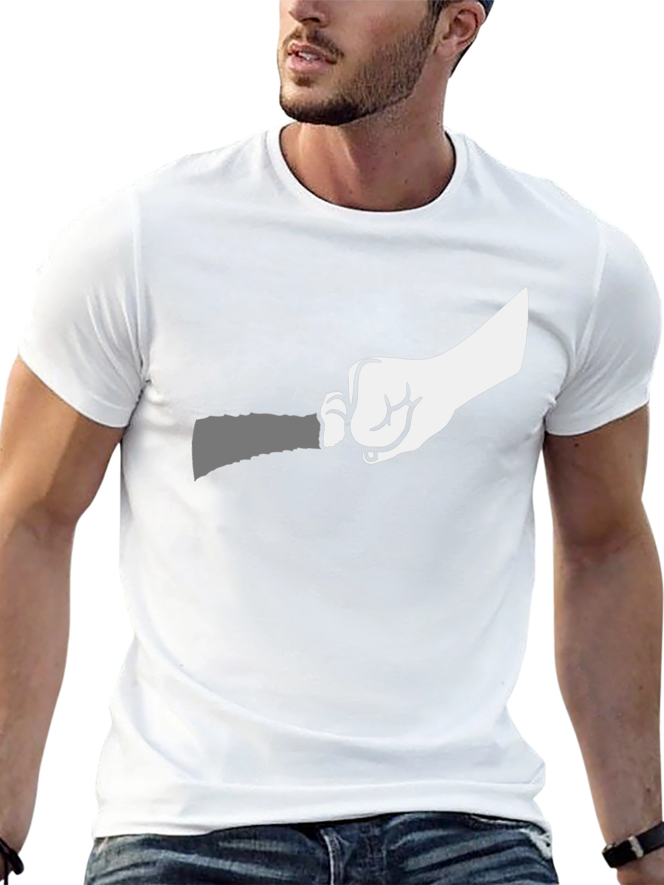 Hand Holding Knife Graphic T-Shirt