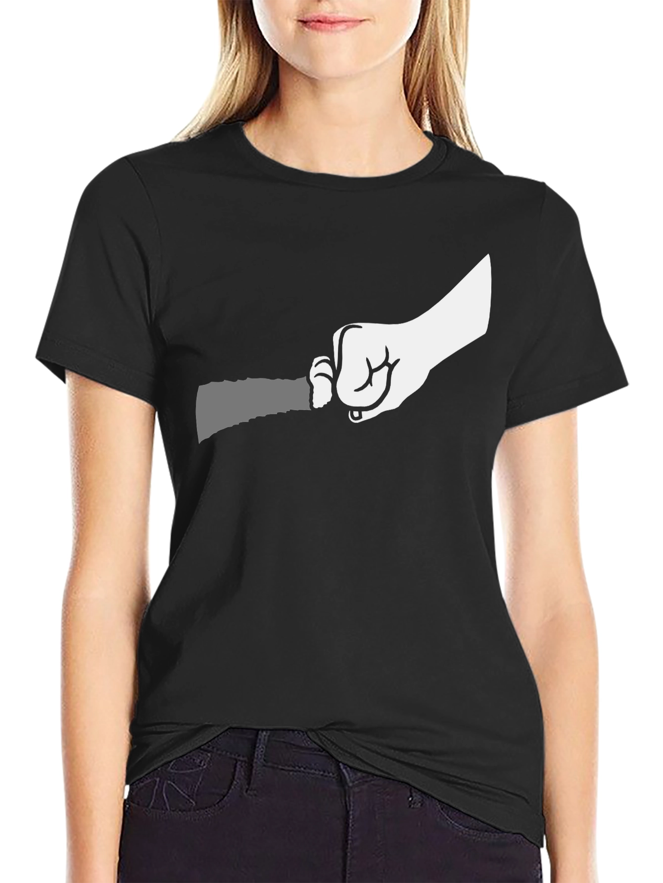 Hand Holding Knife Graphic T-Shirt