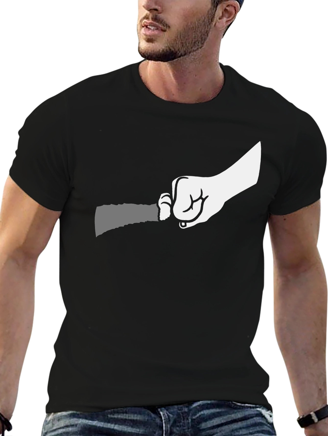 Hand Holding Knife Graphic T-Shirt