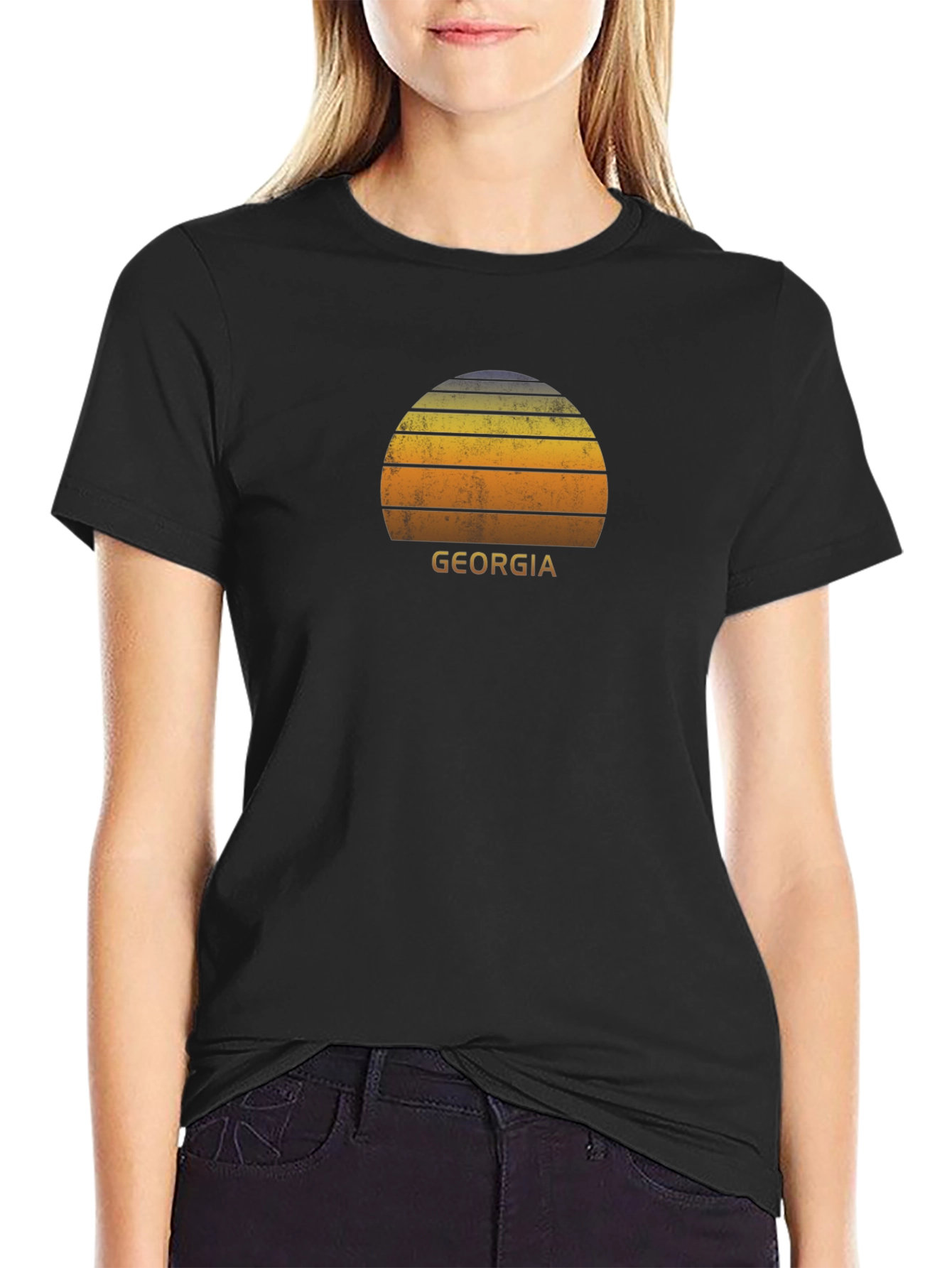 Georgia Sunset Graphic Tee - Retro Style
