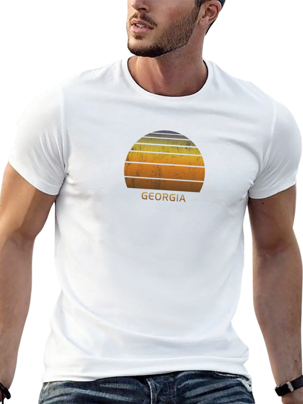 Georgia Sunset Graphic Tee - Retro Style