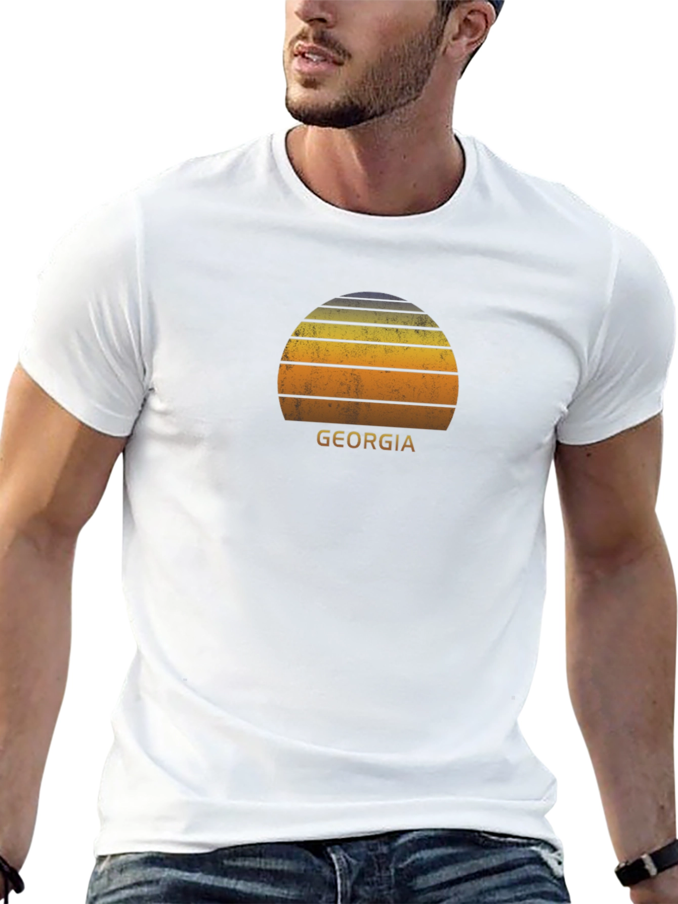 Georgia Sunset Graphic Tee - Retro Style