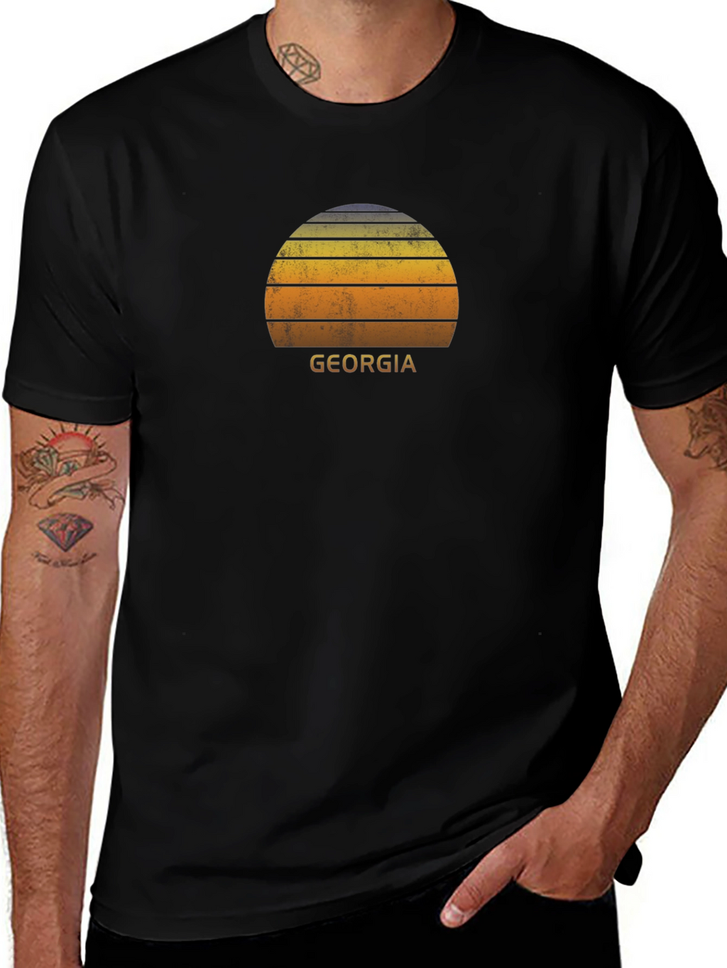 Georgia Sunset Graphic Tee - Retro Style