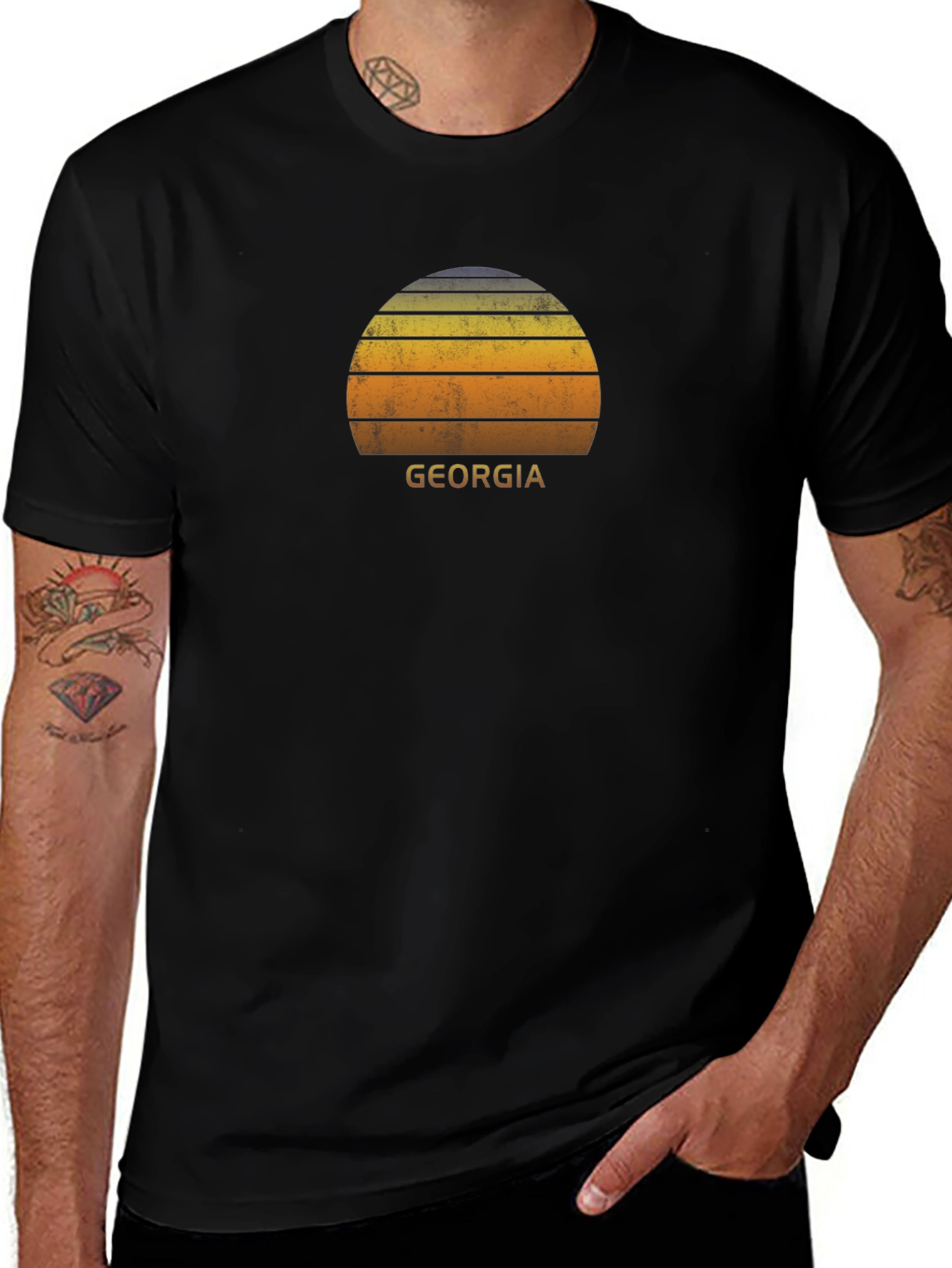 Georgia Sunset Graphic Tee - Retro Style
