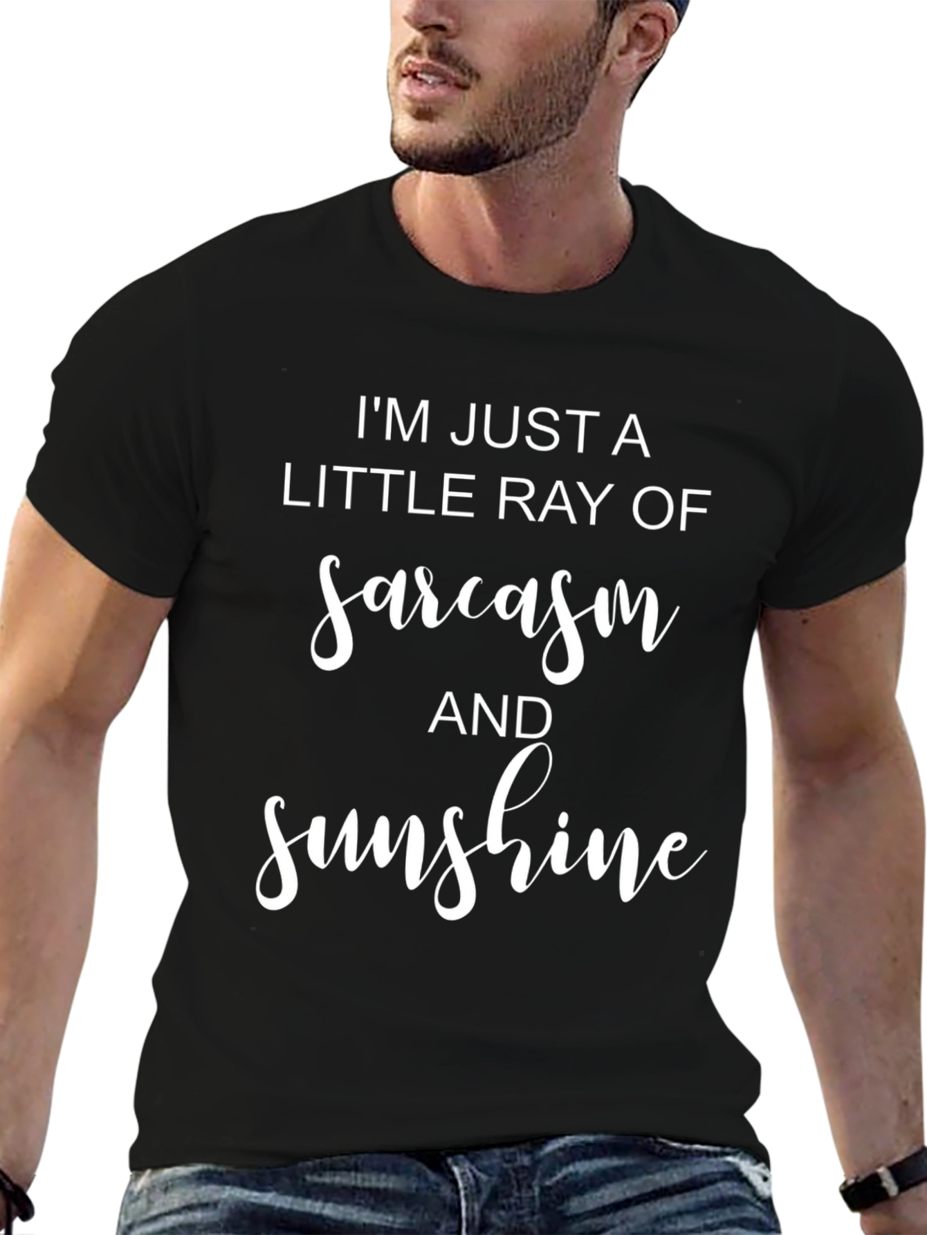 Sarcasm and Sunshine Graphic Tee - Mens Black T-Shirt