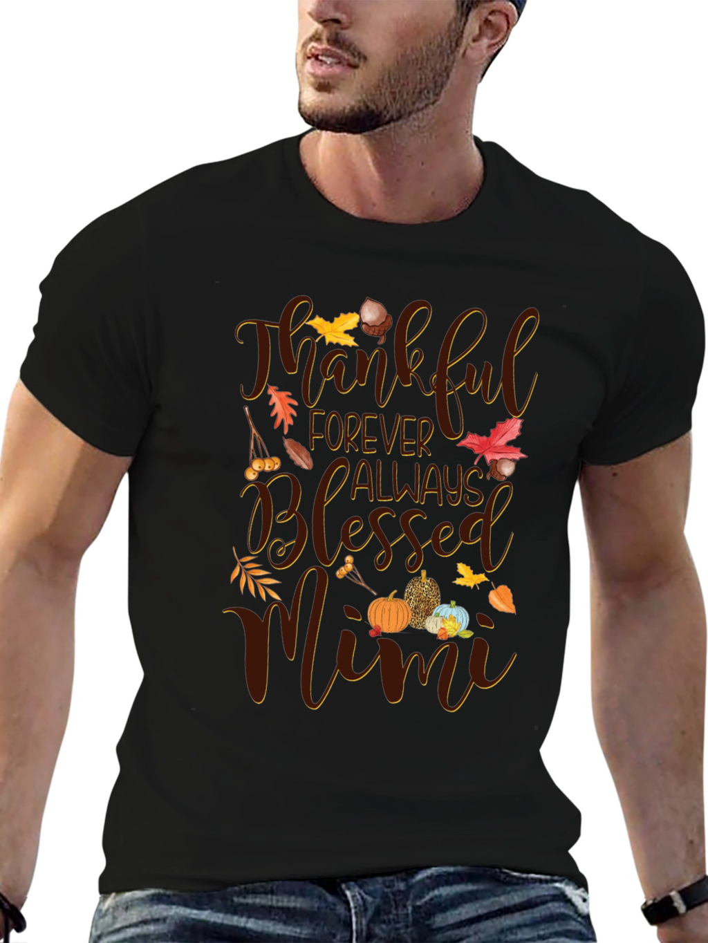 Thankful Mimi Fall Graphic T-Shirt