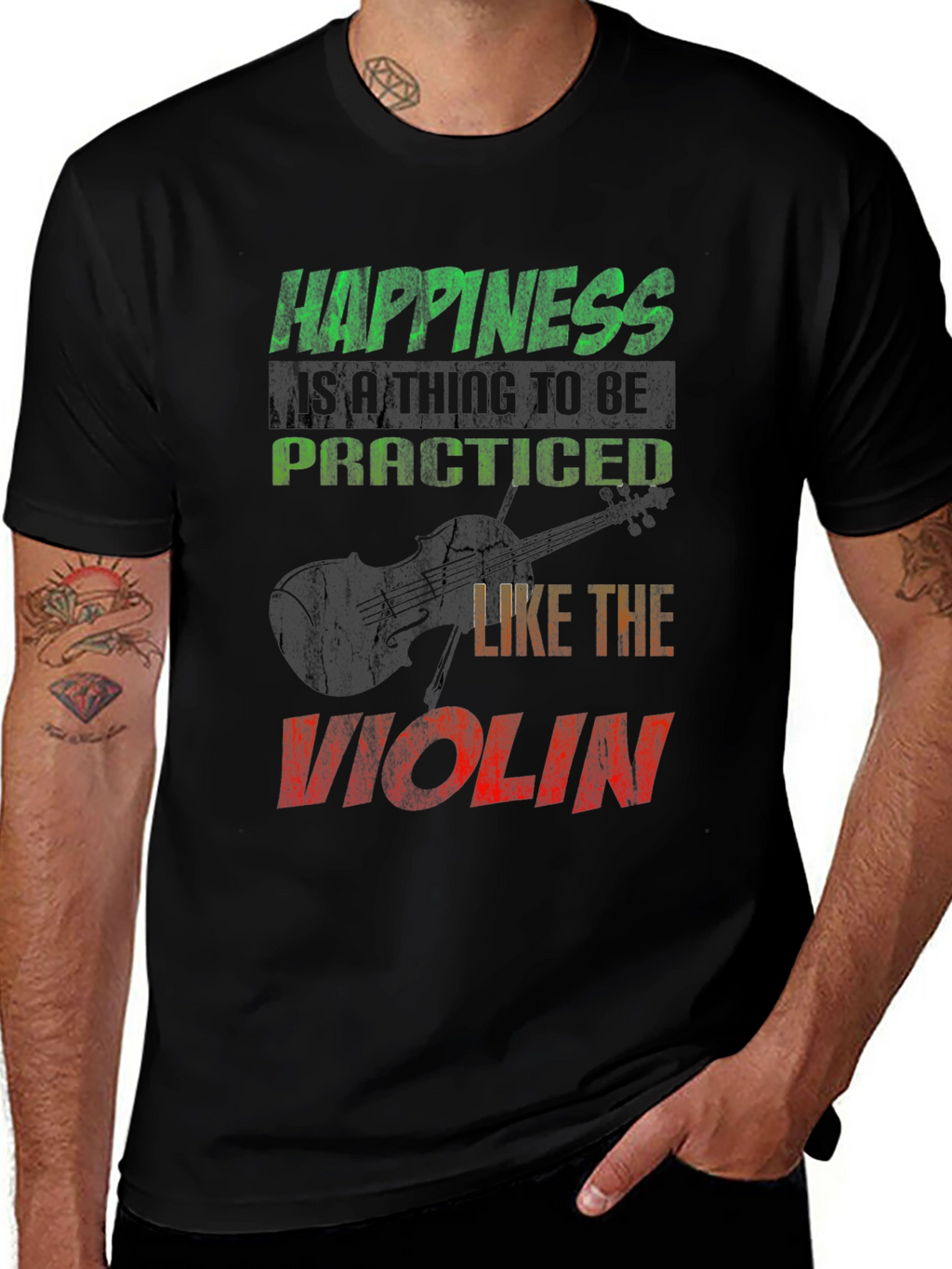 Happiness Violin T-Shirt - Music Lover Tee