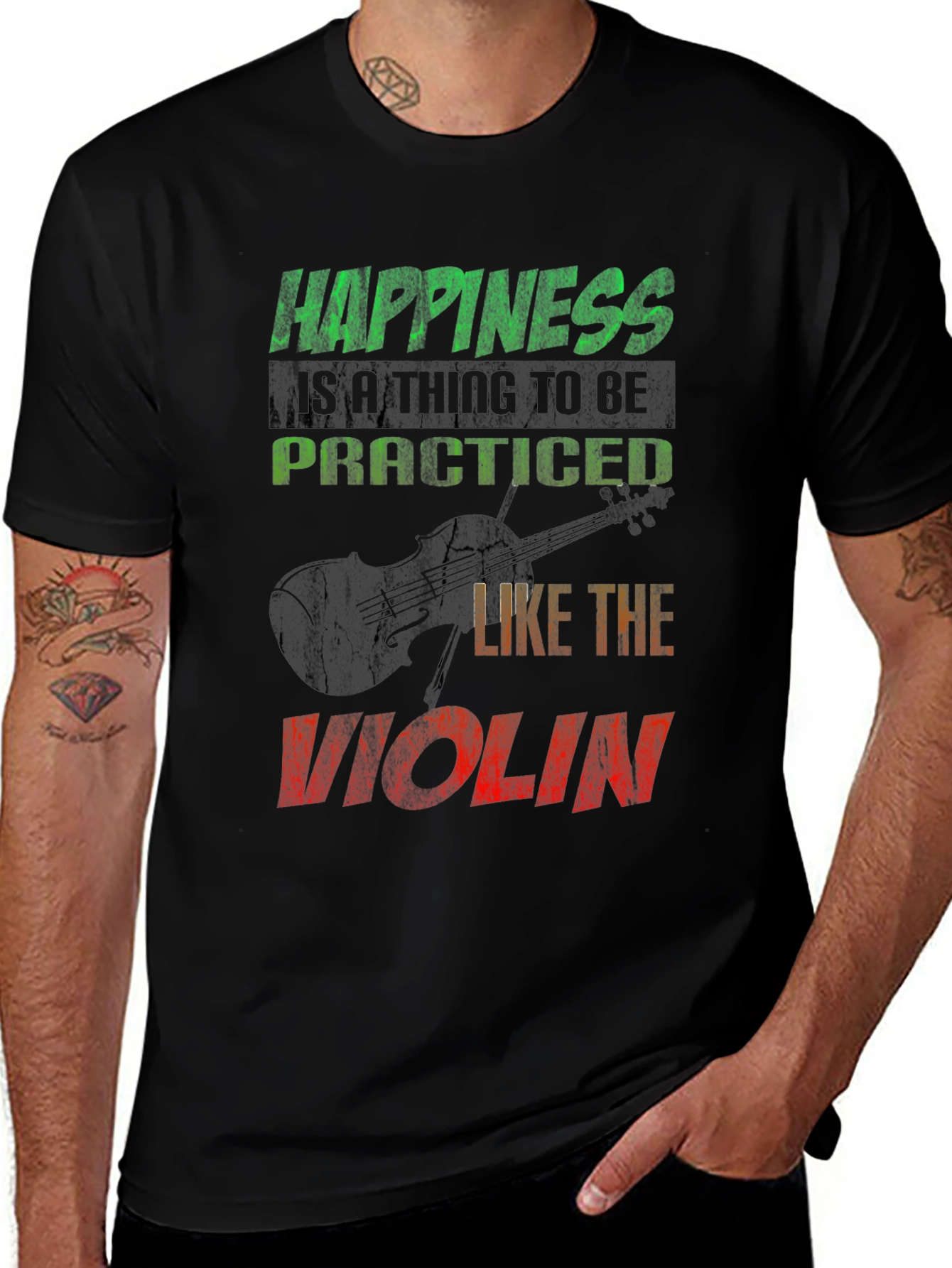 Happiness Violin T-Shirt - Music Lover Tee