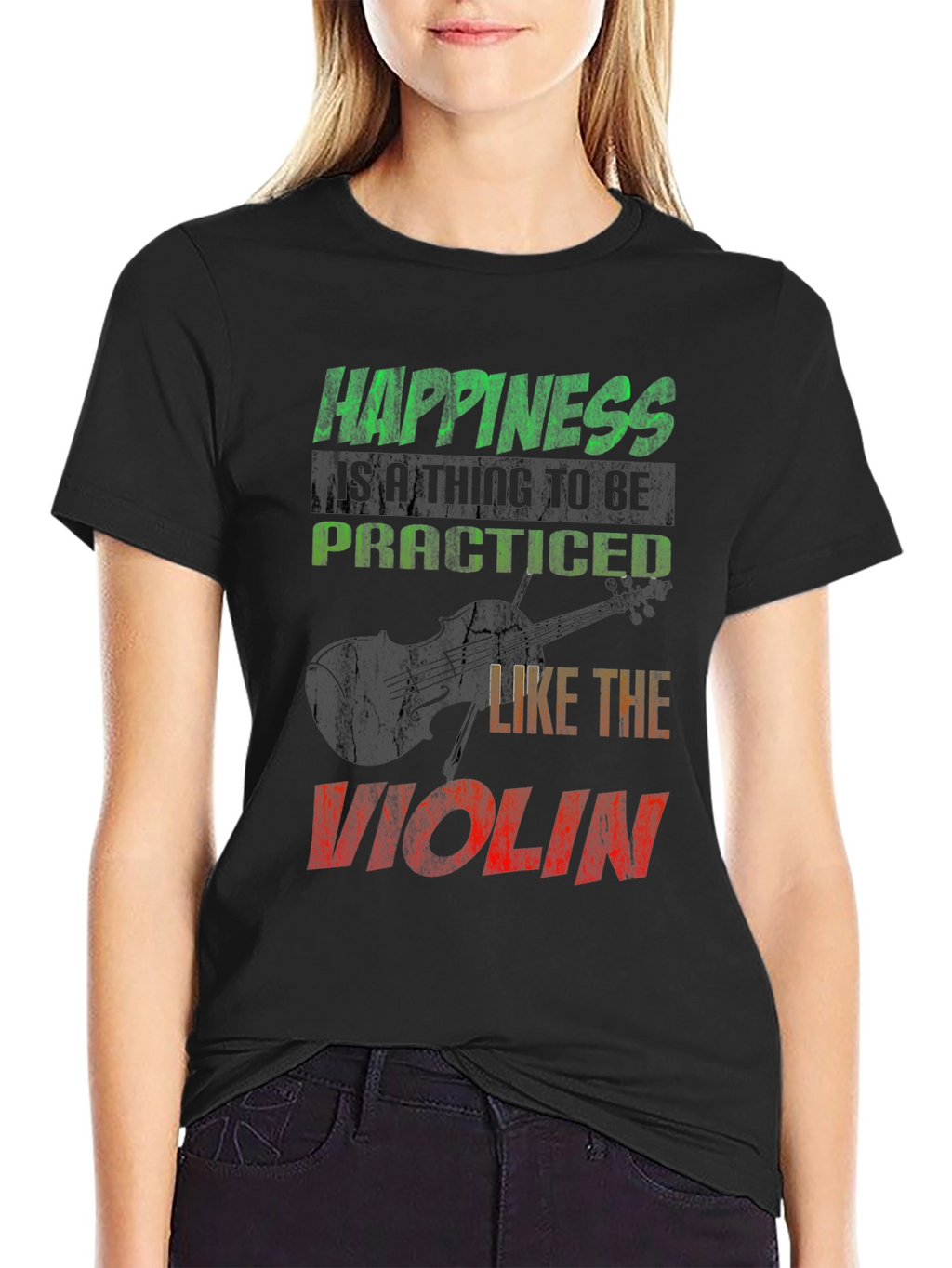 Happiness Violin T-Shirt - Music Lover Tee