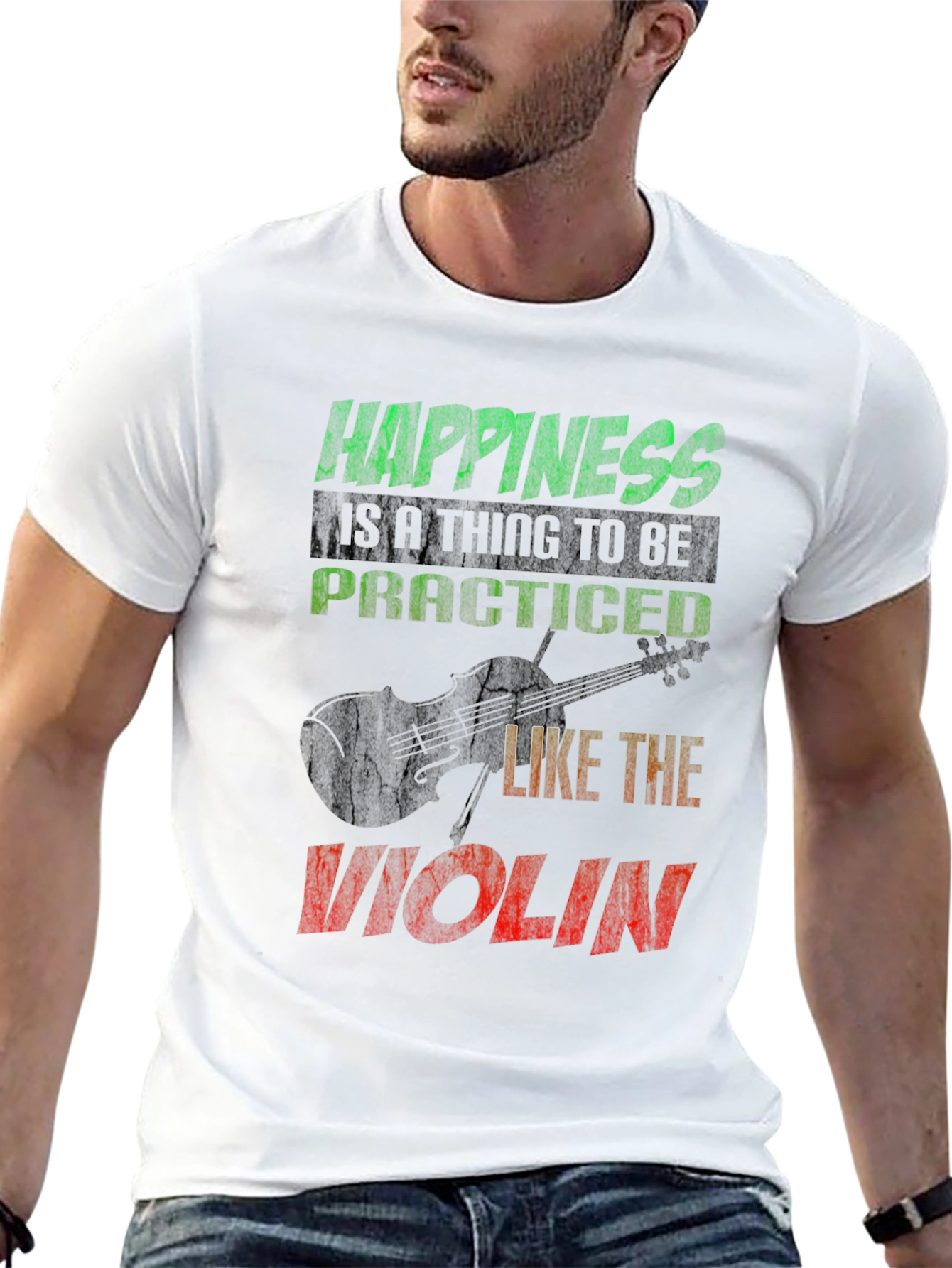 Happiness Violin T-Shirt - Music Lover Tee