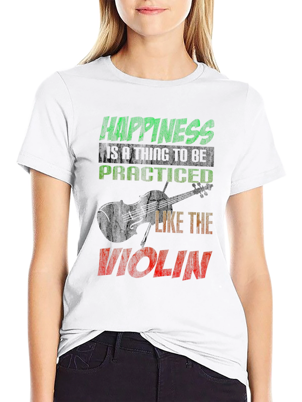 Happiness Violin T-Shirt - Music Lover Tee