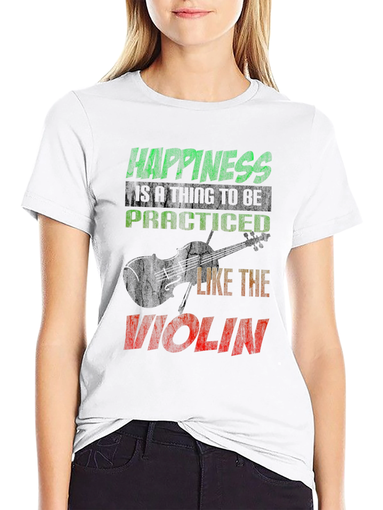 Happiness Violin T-Shirt - Music Lover Tee