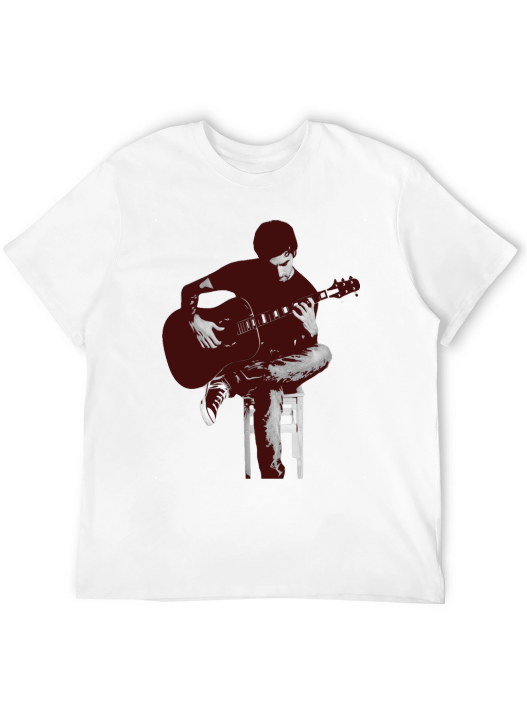 Guitar Player Graphic Tee - Unisex Black T-Shirt