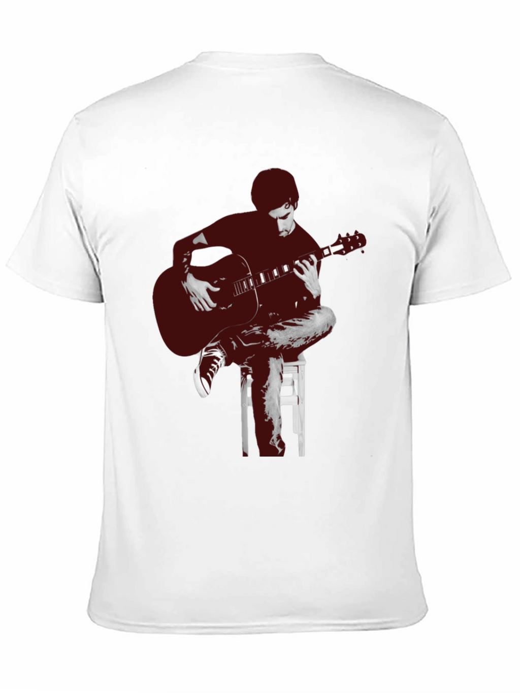 Guitar Player Graphic Tee - Unisex Black T-Shirt