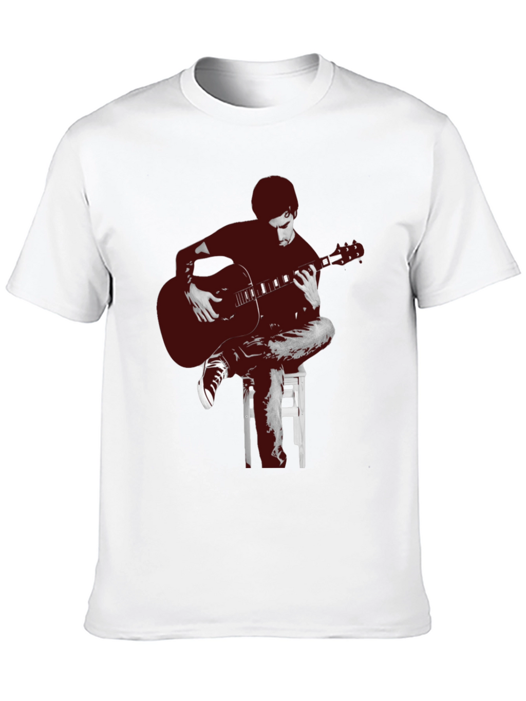 Guitar Player Graphic Tee - Unisex Black T-Shirt