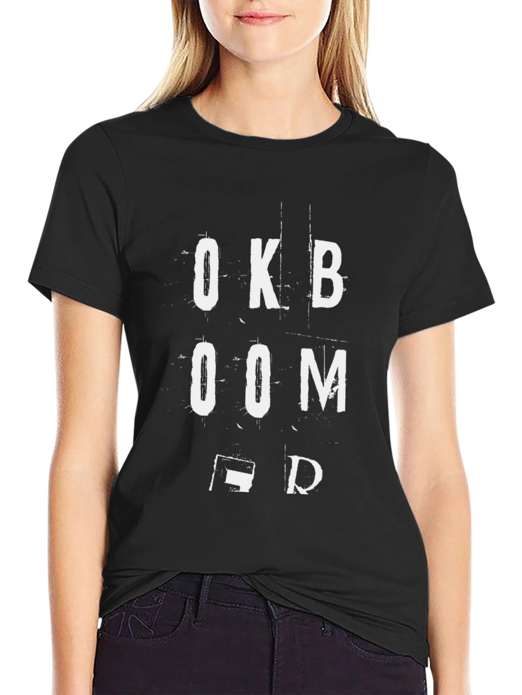 OK BOOM FD Black Graphic Tee