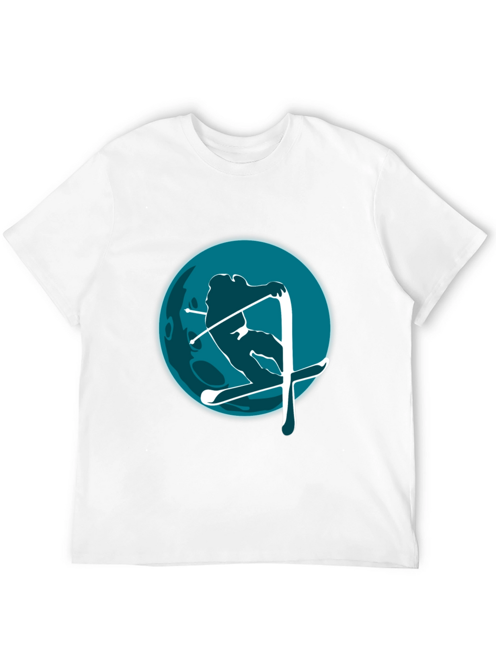 Skiing Graphic Tee - Mens Black T-Shirt