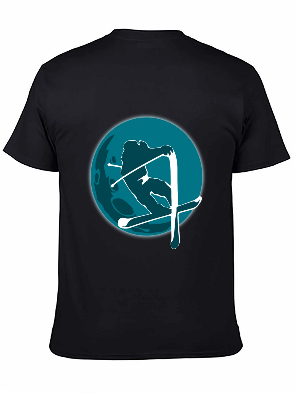 Skiing Graphic Tee - Mens Black T-Shirt