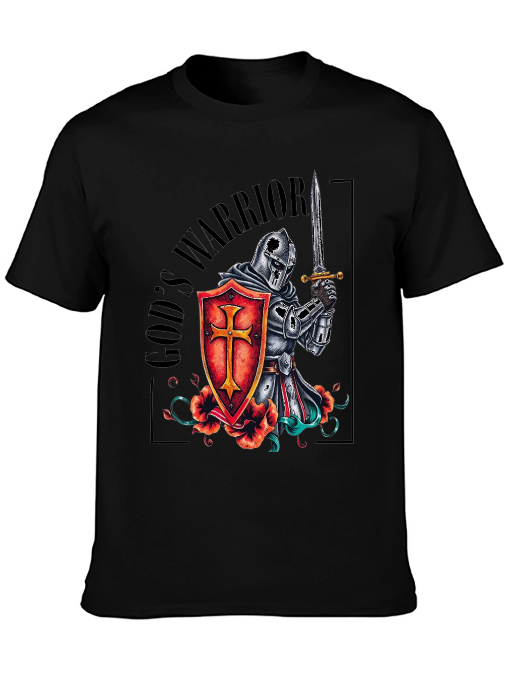 Gods Warrior Knight Templar T-Shirt