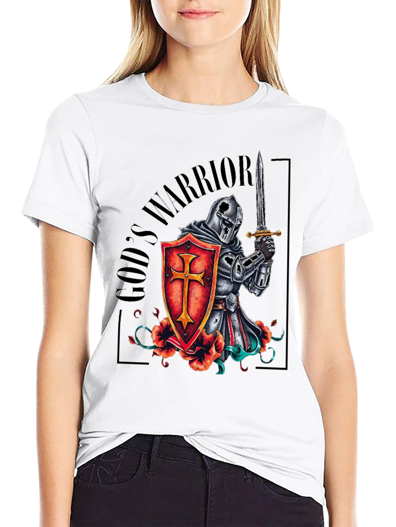 Gods Warrior Knight Templar T-Shirt