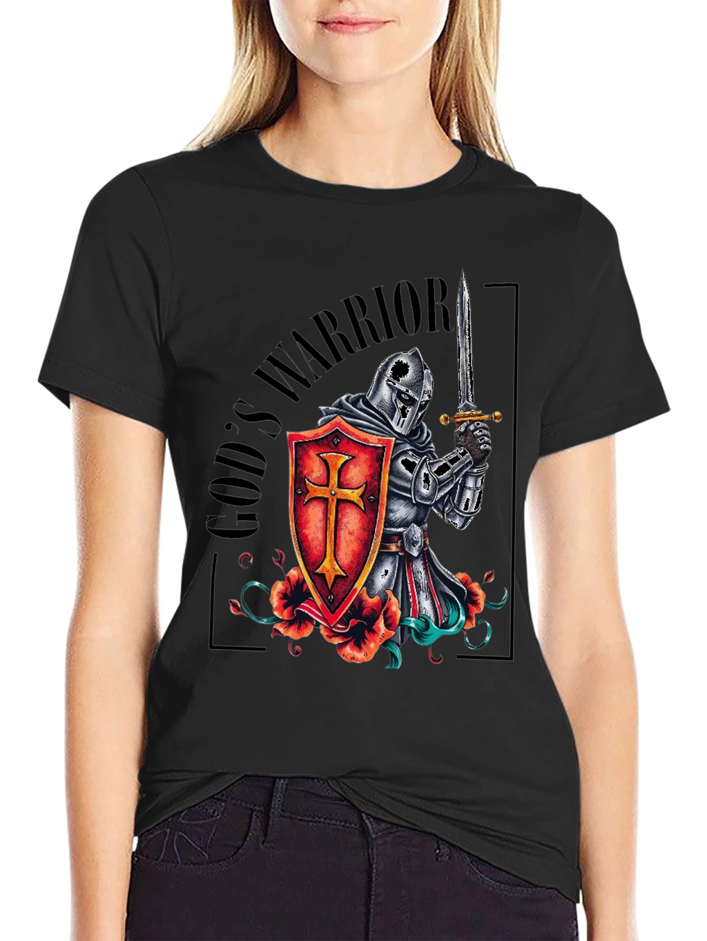 Gods Warrior Knight Templar T-Shirt