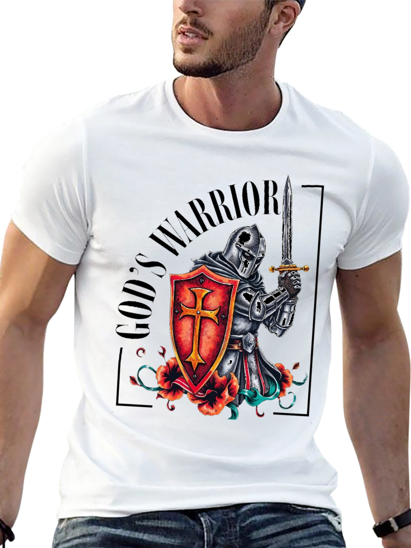 Gods Warrior Knight Templar T-Shirt