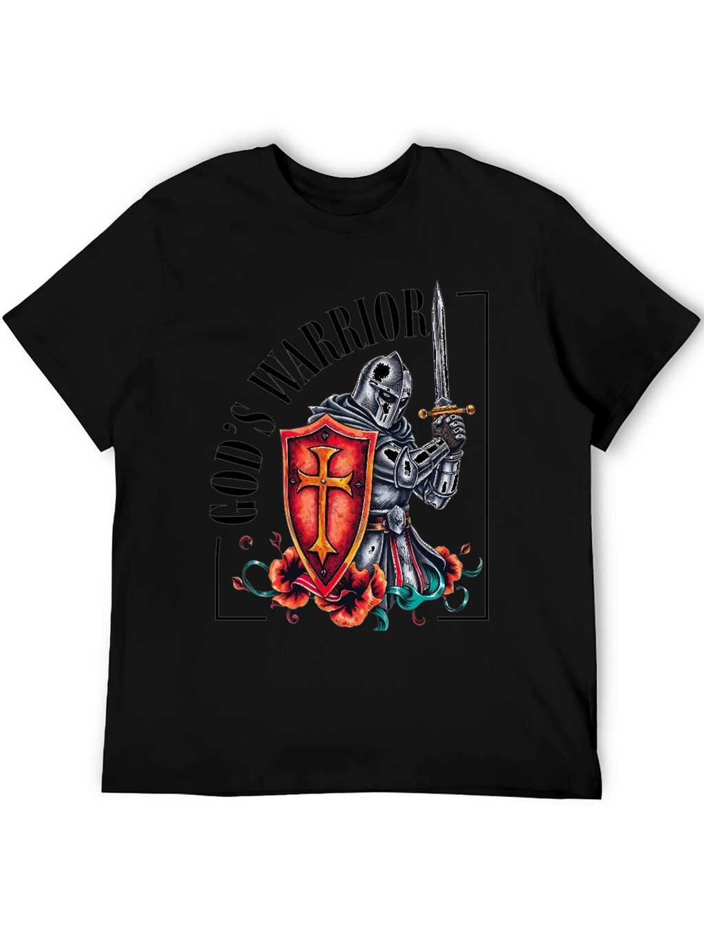 Gods Warrior Knight Templar T-Shirt